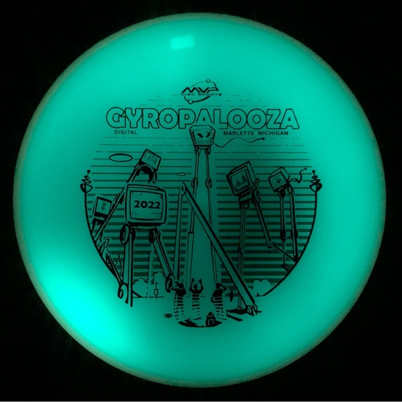 Axiom Discs Prototype Total Eclipse Proxy Gyropalooza 2022 glow disc golf putter - Picture 3 of 3